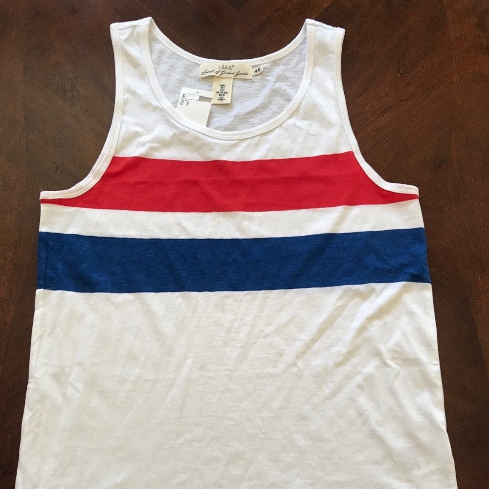 RED WHITE & BLUE Tank Tops XS, S, M, L, XL H&M NWT - Picture 2 of 7